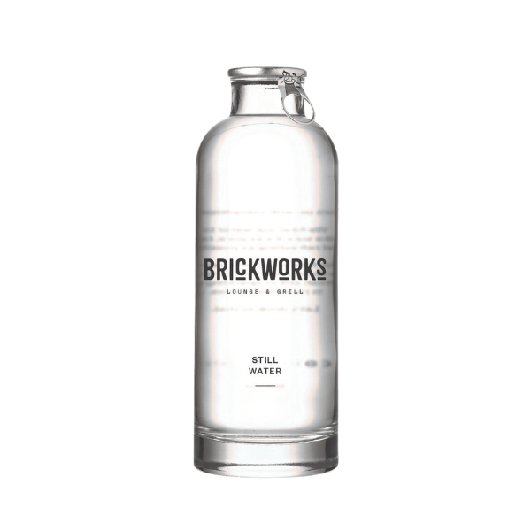 EcoPure Waters reusable, bespoke, branded glass bottles
