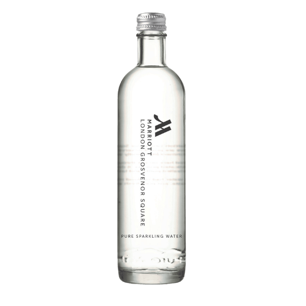 EcoPure Waters reusable, bespoke, branded glass bottles